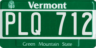 VT license plate PLQ712