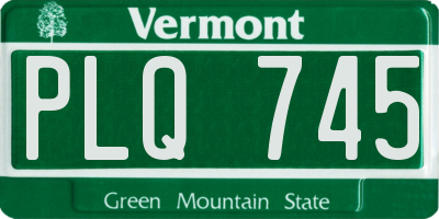 VT license plate PLQ745
