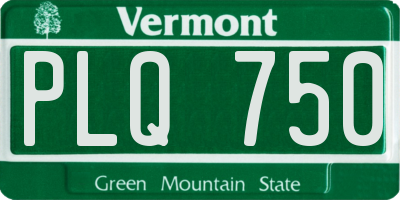 VT license plate PLQ750