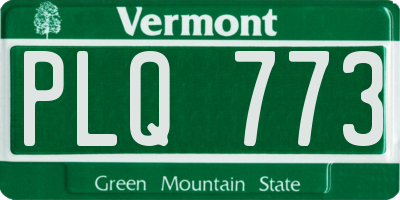VT license plate PLQ773