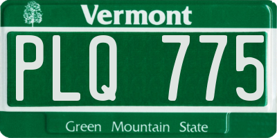 VT license plate PLQ775