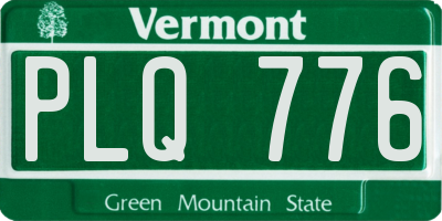 VT license plate PLQ776