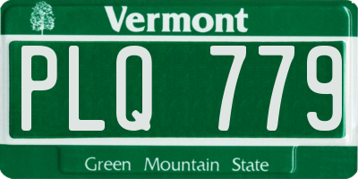 VT license plate PLQ779