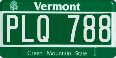 VT license plate PLQ788