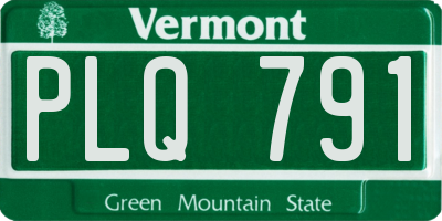 VT license plate PLQ791