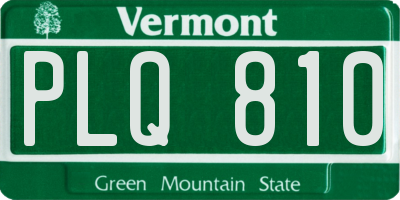 VT license plate PLQ810