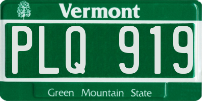 VT license plate PLQ919