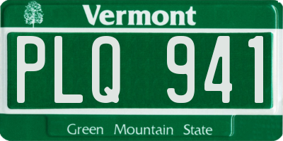 VT license plate PLQ941