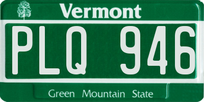 VT license plate PLQ946