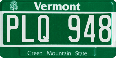 VT license plate PLQ948