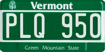 VT license plate PLQ950