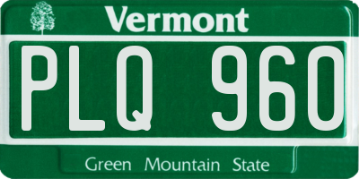 VT license plate PLQ960