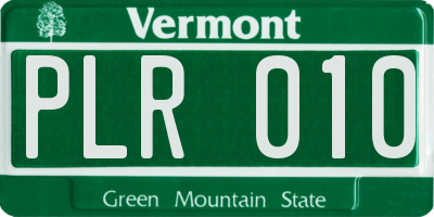 VT license plate PLR010