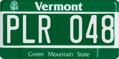 VT license plate PLR048