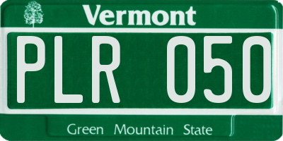 VT license plate PLR050