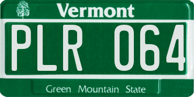 VT license plate PLR064