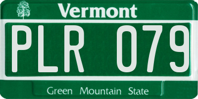 VT license plate PLR079