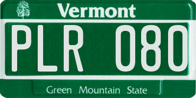 VT license plate PLR080