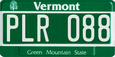 VT license plate PLR088