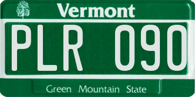 VT license plate PLR090