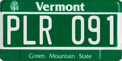 VT license plate PLR091
