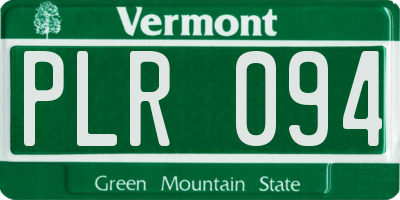 VT license plate PLR094
