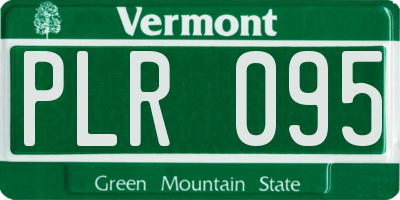 VT license plate PLR095
