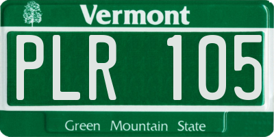 VT license plate PLR105