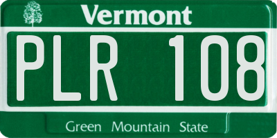 VT license plate PLR108
