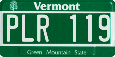 VT license plate PLR119