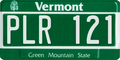 VT license plate PLR121