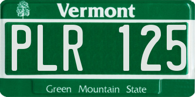 VT license plate PLR125