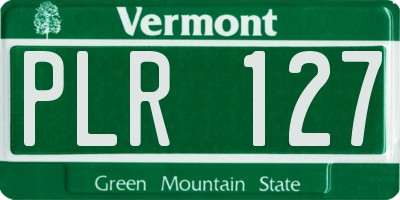 VT license plate PLR127
