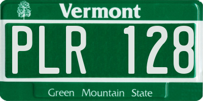 VT license plate PLR128
