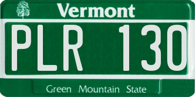 VT license plate PLR130