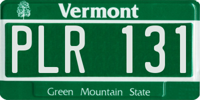 VT license plate PLR131