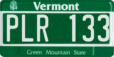 VT license plate PLR133