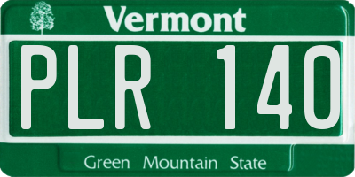 VT license plate PLR140