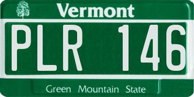 VT license plate PLR146