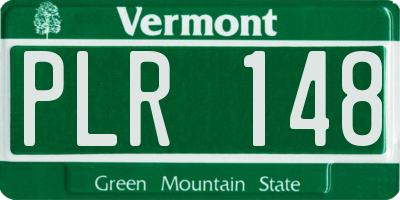 VT license plate PLR148