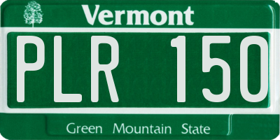 VT license plate PLR150