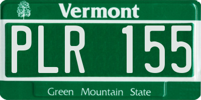 VT license plate PLR155