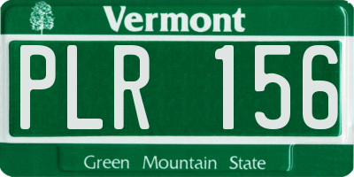 VT license plate PLR156