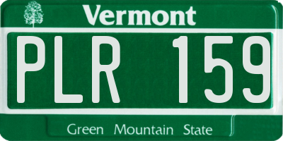VT license plate PLR159