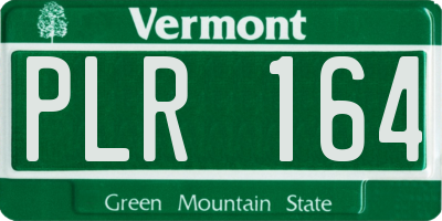 VT license plate PLR164