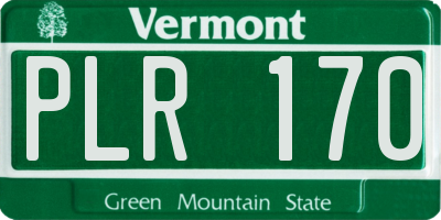 VT license plate PLR170