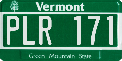 VT license plate PLR171