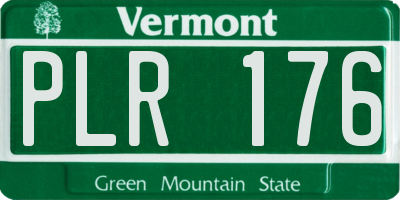 VT license plate PLR176