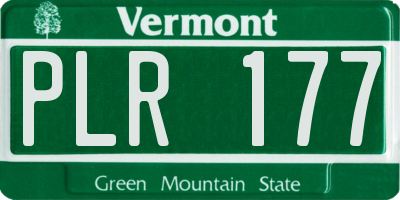 VT license plate PLR177