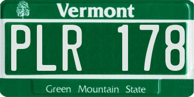 VT license plate PLR178
